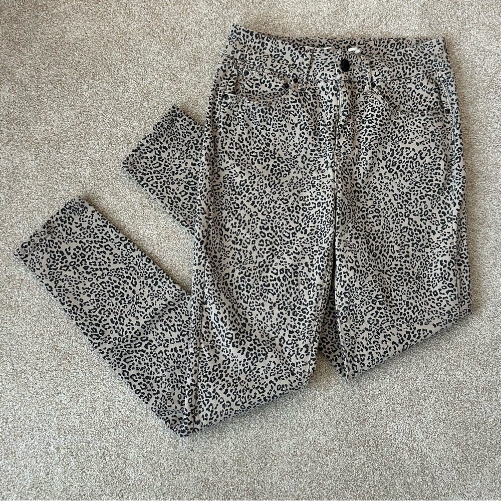 Seven7 Tummyless High Rise Skinny Pants Cheetah Size 4